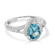 0.96ct Aquamarine ring with 0.25tct diamonds set in 14K white gold