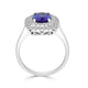 1.82ct Tanzanite ring with 0.50tct diamonds set in 14K white gold