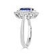 1.82ct Tanzanite ring with 0.50tct diamonds set in 14K white gold