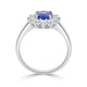 1.39ct Tanzanite Rings with 0.64tct diamonds set in 14kt white gold