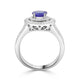 0.98 Tanzanite Rings with 0.46tct Diamond set in 14K Yellow Gold