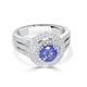 0.98 Tanzanite Rings with 0.46tct Diamond set in 14K Yellow Gold