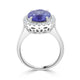 4.95 Tanzanite Rings with 0.45tct Diamond set in 14K White Gold