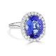 4.95 Tanzanite Rings with 0.45tct Diamond set in 14K White Gold