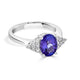 2.20ct Tanzanite ring with 0.22tct diamonds set in 14K white gold