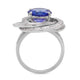 3.73ct Tanzanite ring with 0.90tct diamonds set in 14K white gold