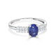 1.14ct Sapphire Ring with 0.2tct Diamonds set in 14K White Gold