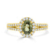 1 Demantoid Garnet Rings with 0.33tct Diamond set in 14K Yellow Gold