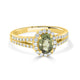 1 Demantoid Garnet Rings with 0.33tct Diamond set in 14K Yellow Gold