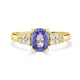 1.78ct Sapphire Rings  with 0.22tct diamonds set in 14KT yellow gold