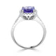 2.24ct Tanzanite Ring With 0.32tct Diamonds Set In 14K White Gold