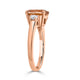 2.49ct Morganite ring with 0.30tct diamonds set in 14K rose gold