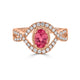 0.84ct Spinel ring with 0.39tct diamonds set in 14K rose gold