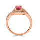 0.84ct Spinel ring with 0.39tct diamonds set in 14K rose gold