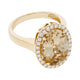 8.42ct Golden Zircon ring with 0.38tct diamonds set in 14kt yellow gold