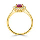 0.90ct Ruby Rings with 0.19tct diamonds set in 14kt yellow gold