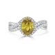 1.65 Sphene Rings with 0.41tct Diamond set in 14K White Gold