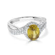 1.65 Sphene Rings with 0.41tct Diamond set in 14K White Gold