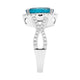 5.93ct Blue Zircon Ring With 0.50tct Diamonds Set In 14kt White Gold