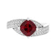 2.26ct Tourmaline Ring Wiht 0.29tct Diamonds Set In 14K White Gold