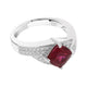 2.26ct Tourmaline Ring Wiht 0.29tct Diamonds Set In 14K White Gold