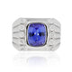 4.24ct Tanzanite Ring With 0.65tct Diamonds Set In 18kt White Gold