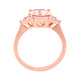 2.25ct Morganite Rings with 0.21tct diamonds set in 14K rose gold