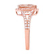 1.80ct Morganite Ring With 0.39tct Diamonds Set In 14kt Rose Gold