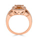 1.83ct Morganite ring with 0.34tct diamonds set in 14K rose gold