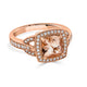 1.83ct Morganite ring with 0.34tct diamonds set in 14K rose gold