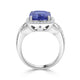 4.5 Tanzanite Rings with 0.41tct Diamond set in 14K White Gold