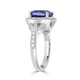 4.5 Tanzanite Rings with 0.41tct Diamond set in 14K White Gold