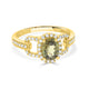 1.28 Demantoid Garnet Rings with 0.27tct Diamond set in 14K Yellow Gold