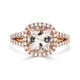 2.60t Morganite Rings with 0.50tct diamonds set in 14kt rose gold