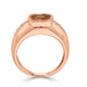 2.10ct Morganite ring with 0.36tct diamonds set in 14K rose gold