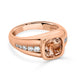 2.10ct Morganite ring with 0.36tct diamonds set in 14K rose gold