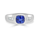 2.01ct Sapphire Ring with 0.26tct Diamonds set in 14K White Gold