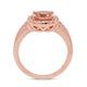 1.95Ct Morganite Ring With 0.28Tct Diamonds In 14K Rose Gold