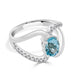 1.22Ct Aquamarine Ring With 0.32Tct Diamonds In 14K White Gold