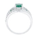 1.18ct Emerald Ring With 0.29tct Diamonds Set In 14kt White Gold