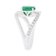 1.18ct Emerald Ring With 0.29tct Diamonds Set In 14kt White Gold