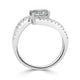 1.64ct Sapphire Rings with 0.40tct diamonds set in 14KT white gold