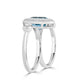 1.70ct Aquamarine ring with 0.32tct diamonds set in 14K white gold