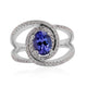 1.17ct Tanzanite ring with 0.45tct diamonds set in 14K white gold