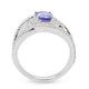 1.17ct Tanzanite ring with 0.45tct diamonds set in 14K white gold