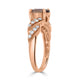 1.50ct Sapphire Rings with 0.28ct diamonds set in 14KT rose gold