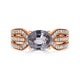 1.94ct Sapphire Rings with 0.38tct diamonds set in 18KT rose gold