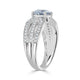 2.18ct Sapphire Rings  with 0.34tct diamonds set in 14KT white gold