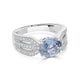 2.18ct Sapphire Rings  with 0.34tct diamonds set in 14KT white gold