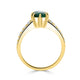 1.71ct Emerald ring with diamonds set in 14kt yelllow gold